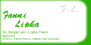 fanni lipka business card